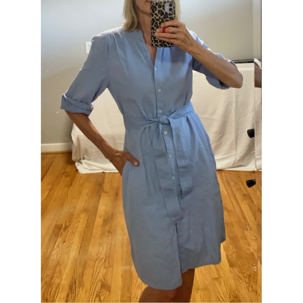 Linen-blend Shirtdress